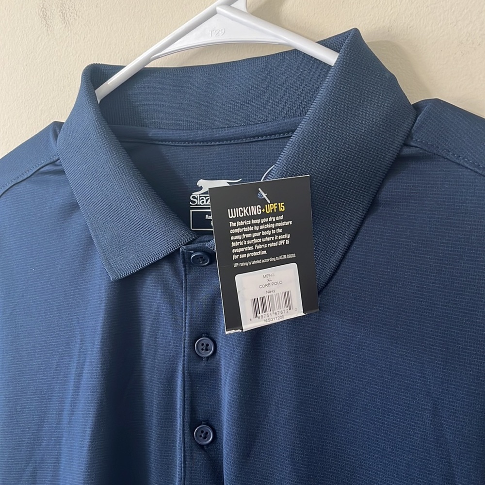 Slazenger Men’s Core Polo Navy Size XL NWT - Picture 4 of 9